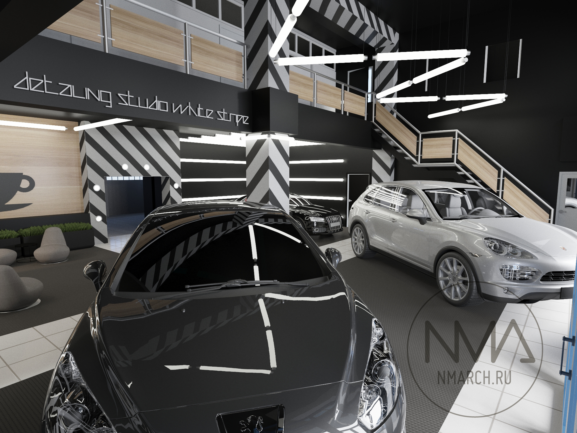 The concept of a car showroom