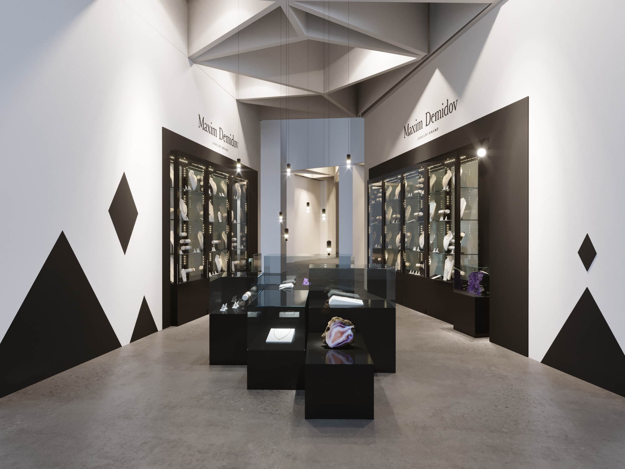 Jewelry showroom exhibition area