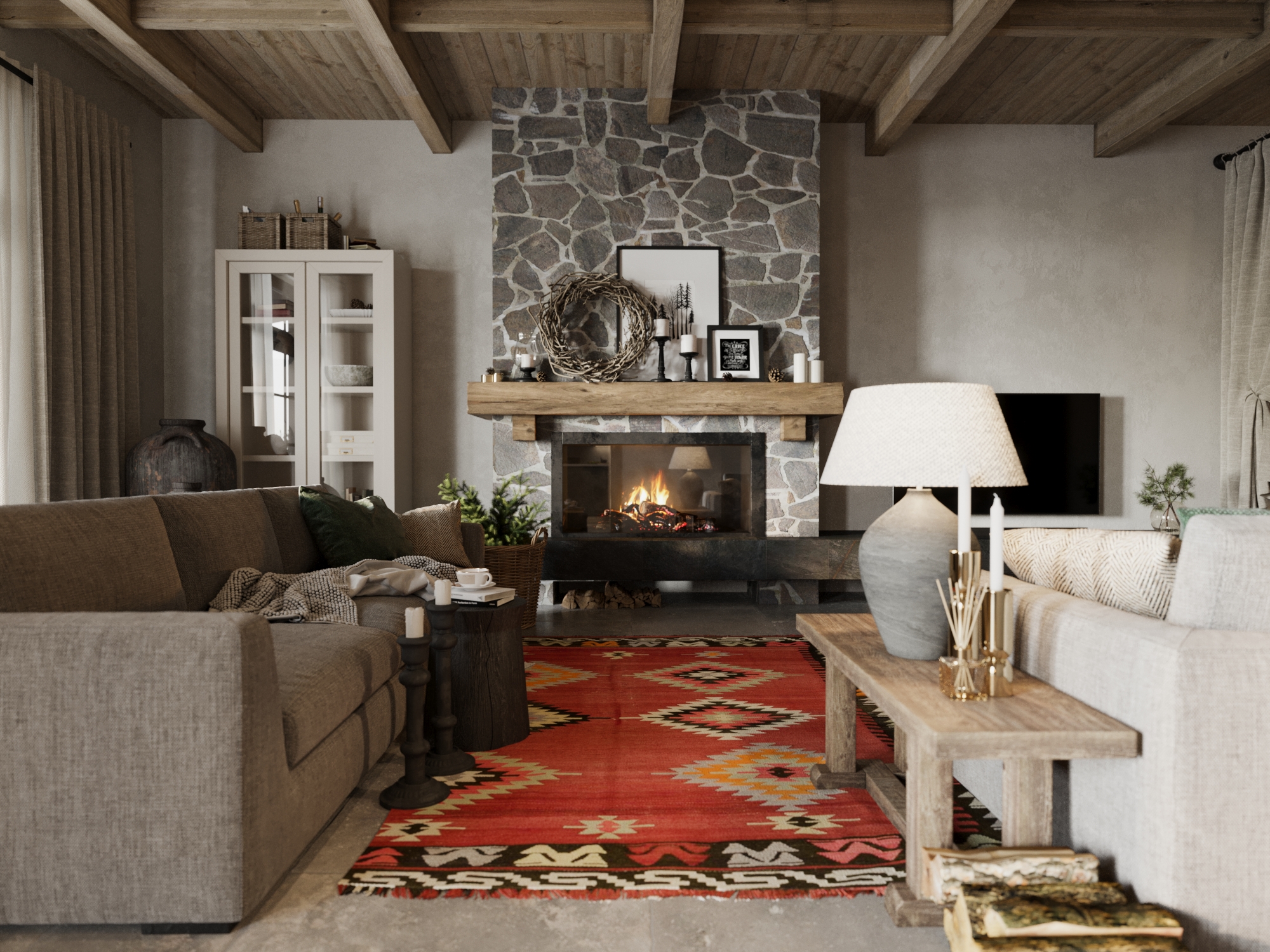 Interior of  Village house  2021